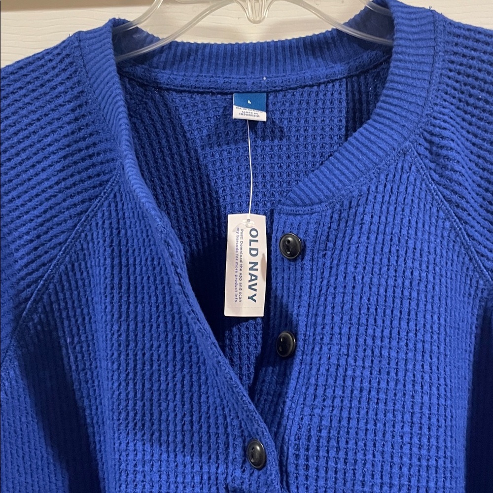 Old Navy Women's Royal Blue Crew Neck Sweater - Picture 2 of 4